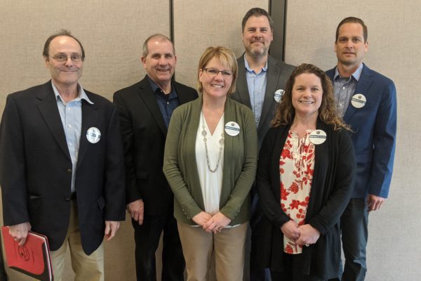 (From L to R) Tim Flathers, Dennis Bona, Missy Okeson, Michael Neusser, Karen White, and Nate Dorr