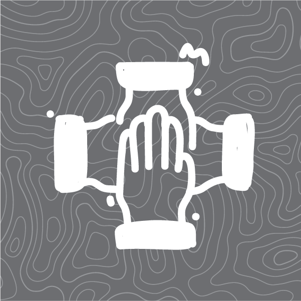 Illustration of all hands in